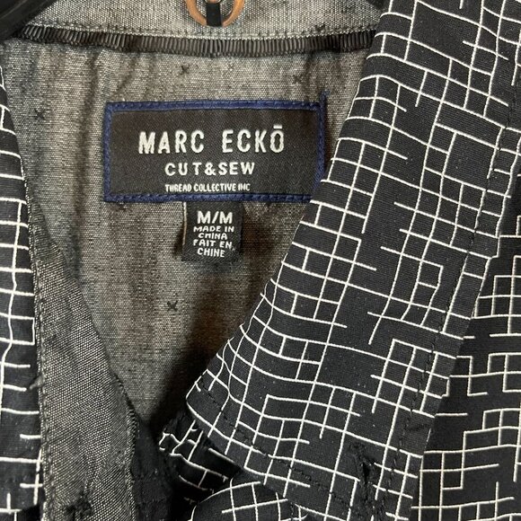 Marc Ecko Cut & Sew Men Graphic Long Sleeve Button-Up Shirt Size M - Picture 3 of 9